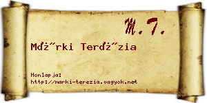 Márki Terézia névjegykártya