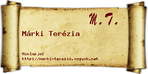 Márki Terézia névjegykártya